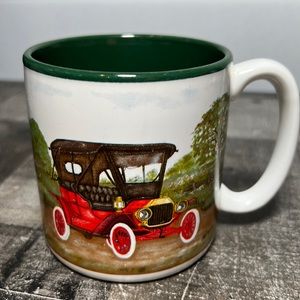 Vintage 1993 Flowers Inc. Antique Cars Mug Made in Korea